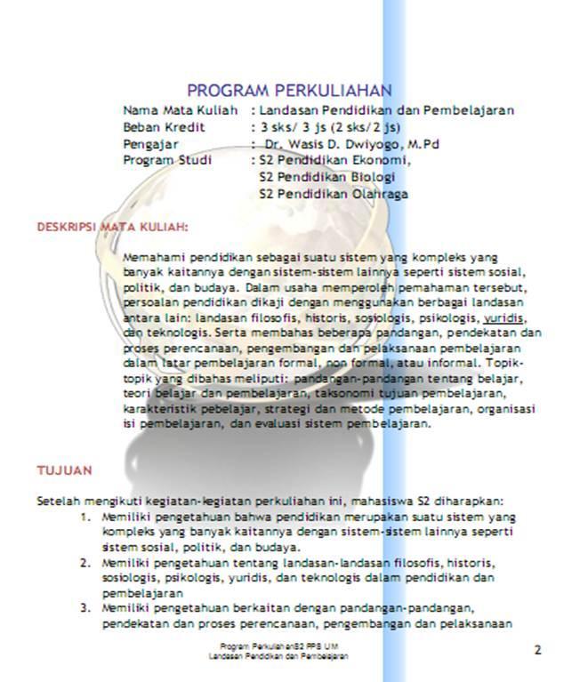 Silabus Landasan Pendidikan