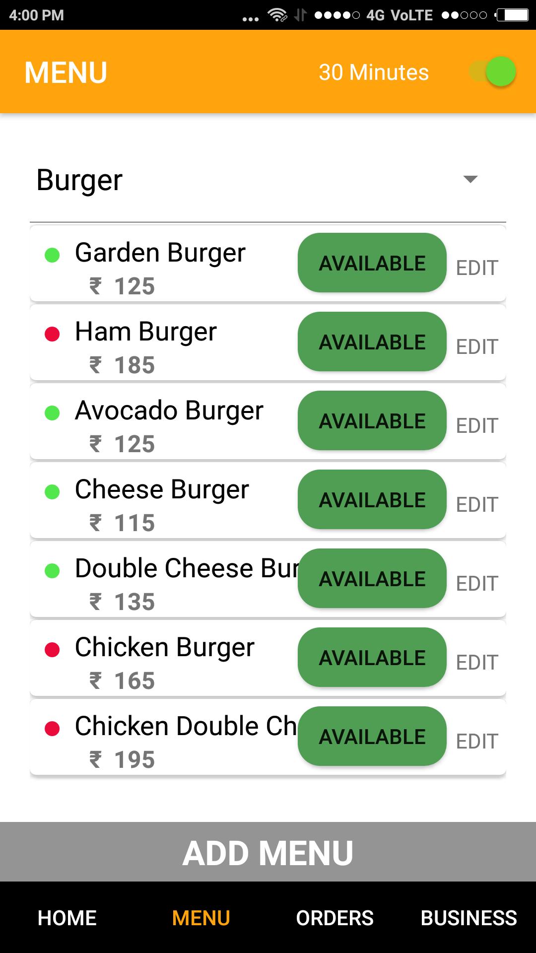 QikGrub Vendor
