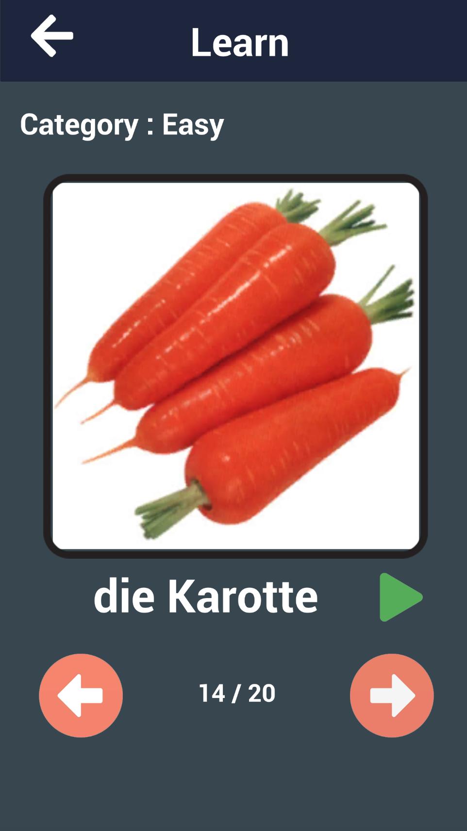 Learn Vegetables in German