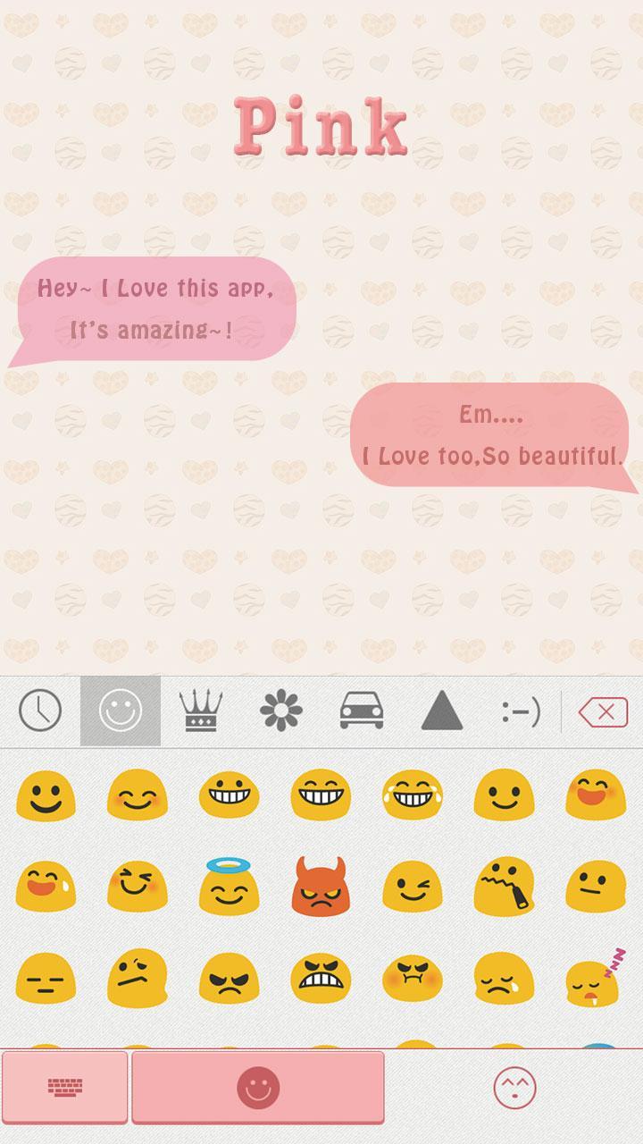 Pink Theme for iKeyboard emoji