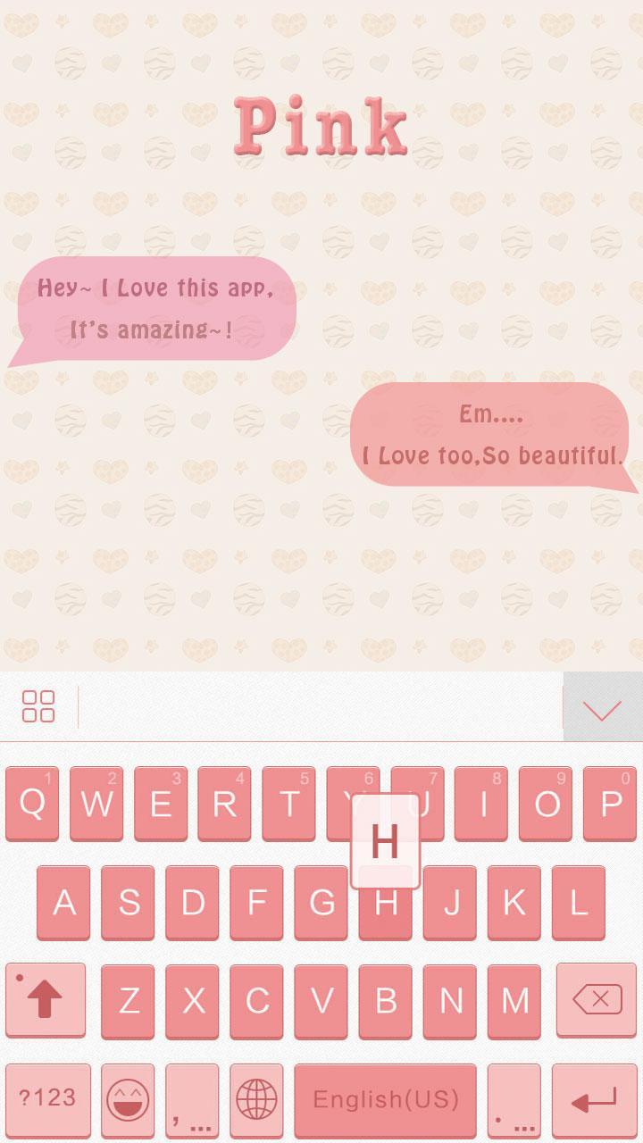 Pink Theme for iKeyboard emoji