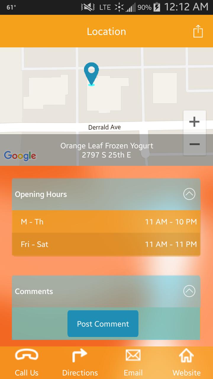 Orange Leaf Yogurt -IdahoFalls