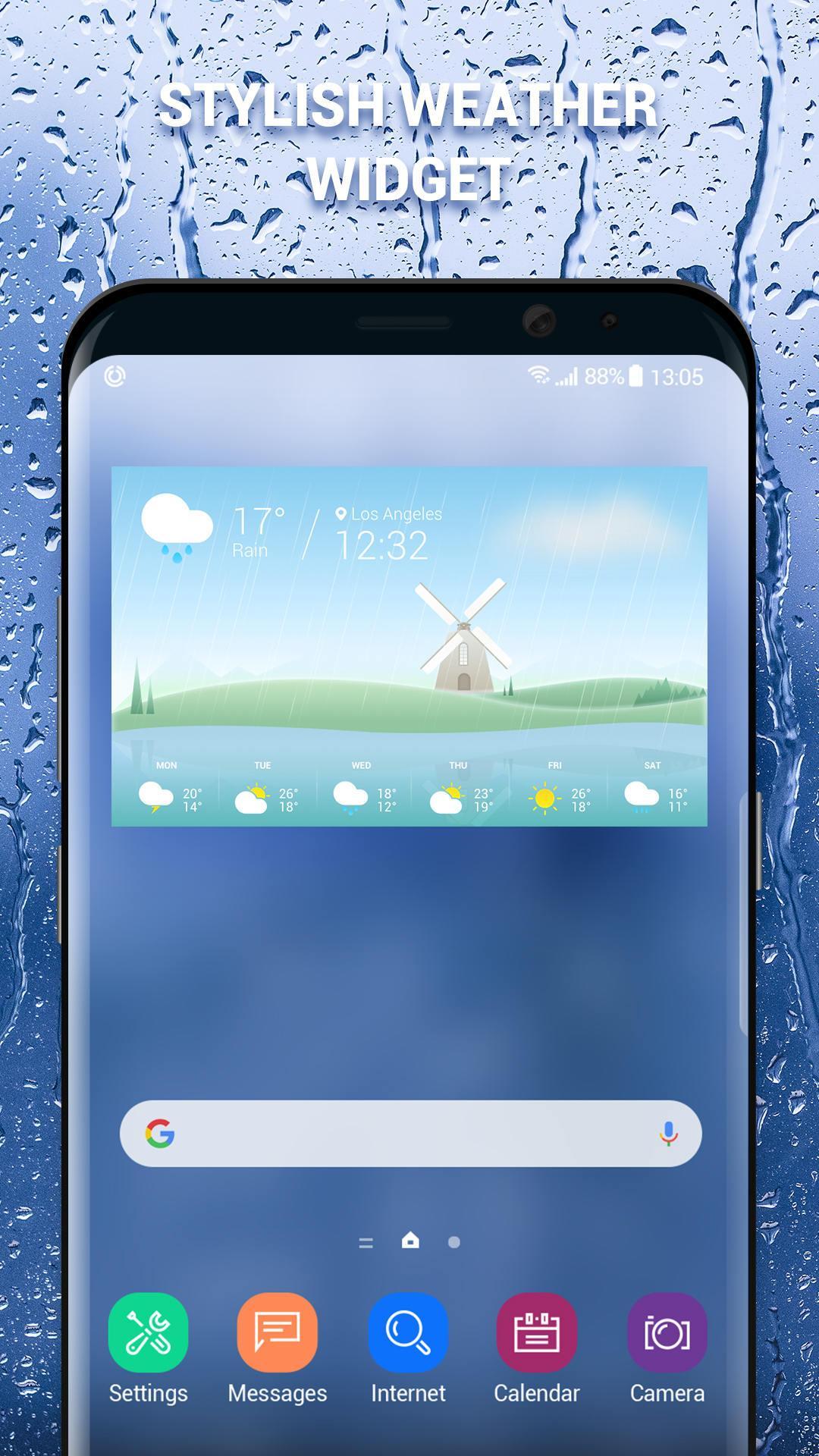 Real-time Weather & Temperature Widget