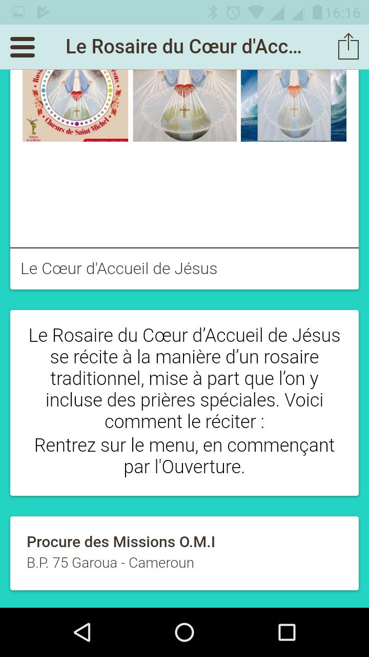 Le Rosaire du Coeur d'accueil