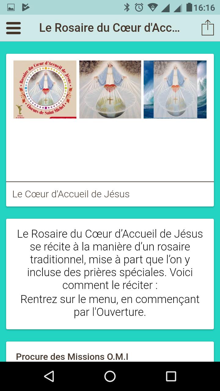 Le Rosaire du Coeur d'accueil