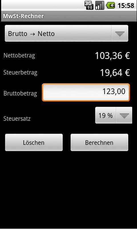 Mehrwertsteuer-Rechner