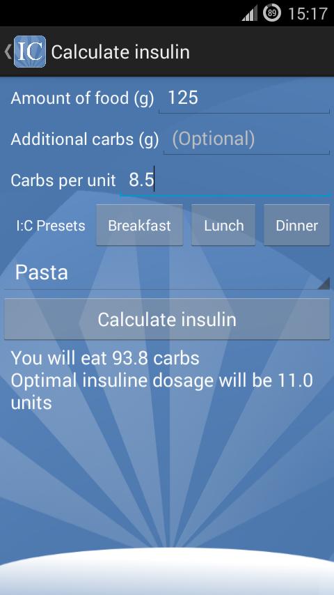 Diabetes Insulin Calculator