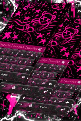 Emo Pink Keyboard Theme
