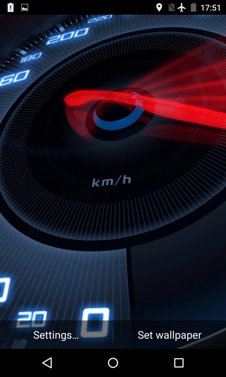 Speedometer Live Wallpaper 3D