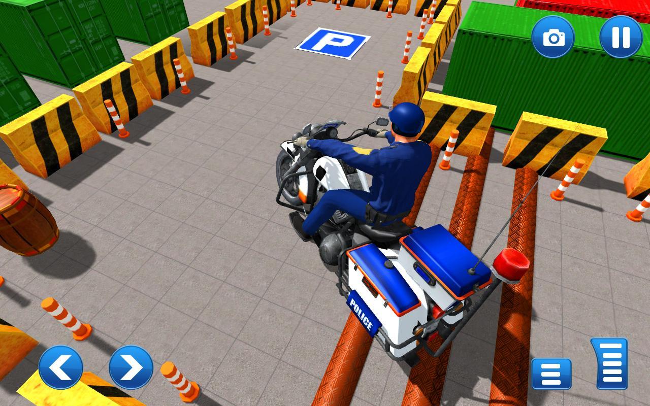 Grand Police Bike Parking:Police parking Game