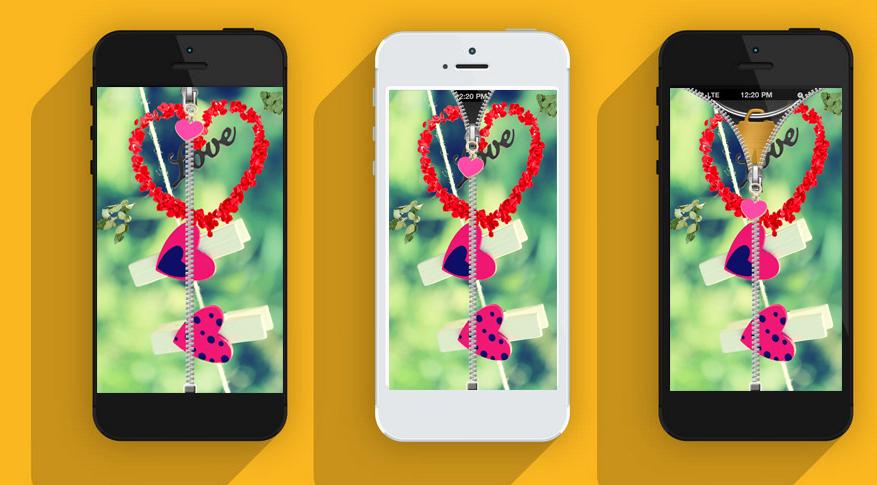 Love Zip Screen Lock