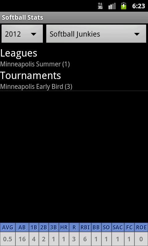 Softball Stats Tracker