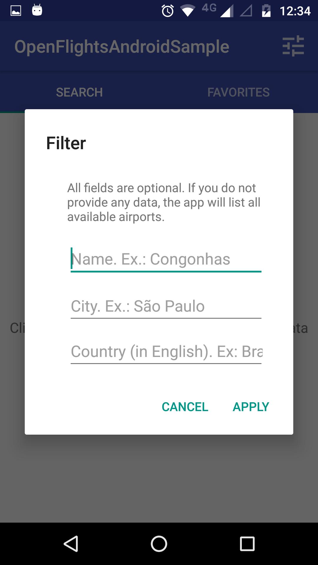 OpenFlights Android Sample