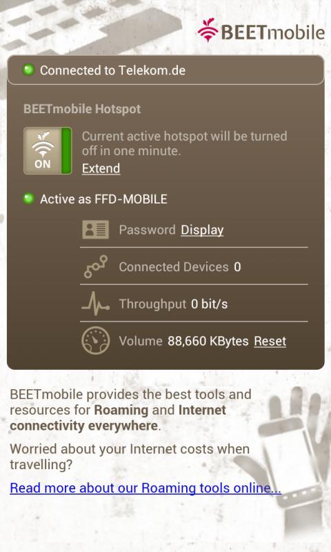 BEETmobile Wifi Hotspot App