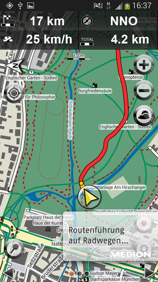 MEDION GoPal Outdoor App