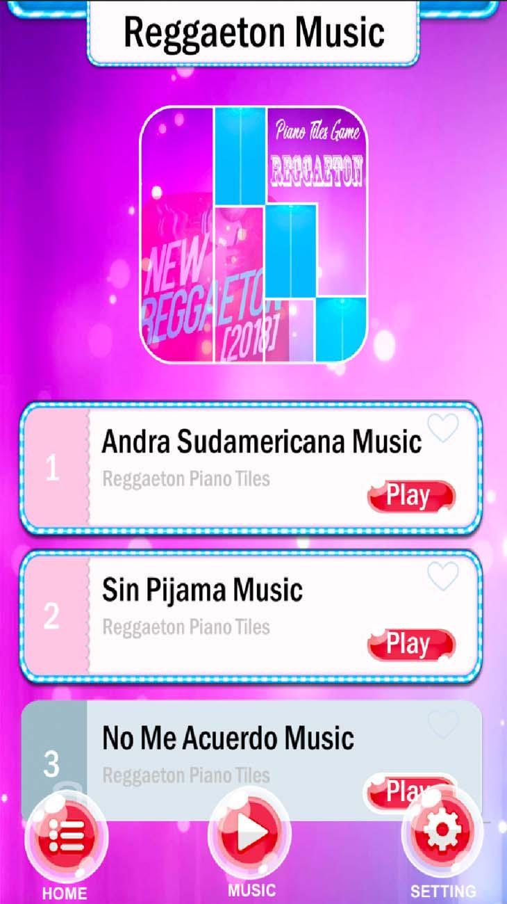 Reggaeton Music Piano Tiles 2018