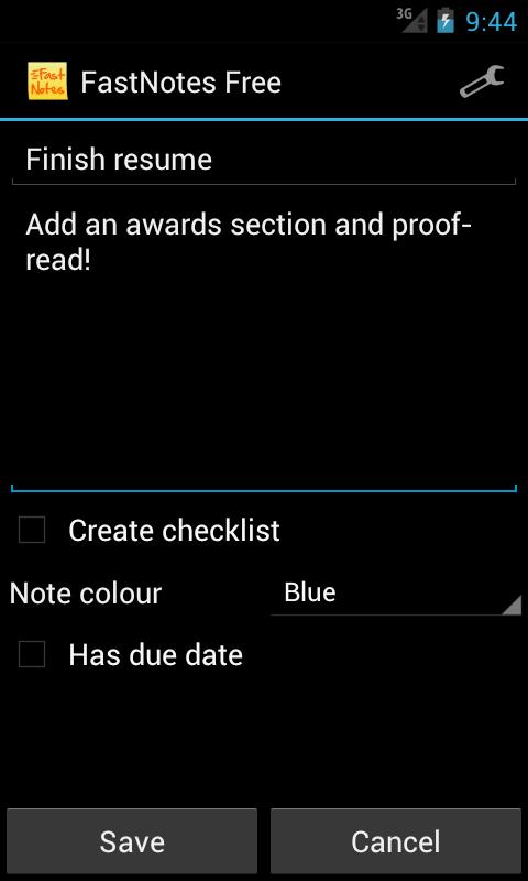 FastNotes Sticky Note Widget
