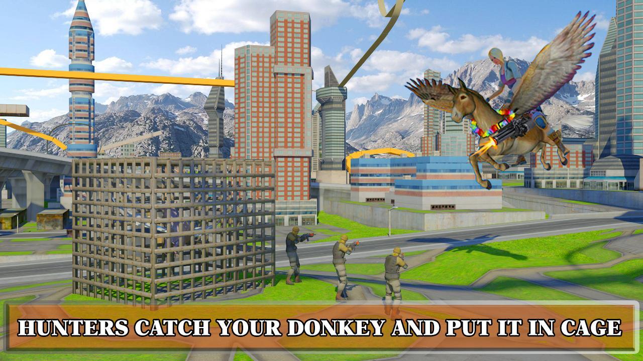 Flying Animal Donkey Simulator