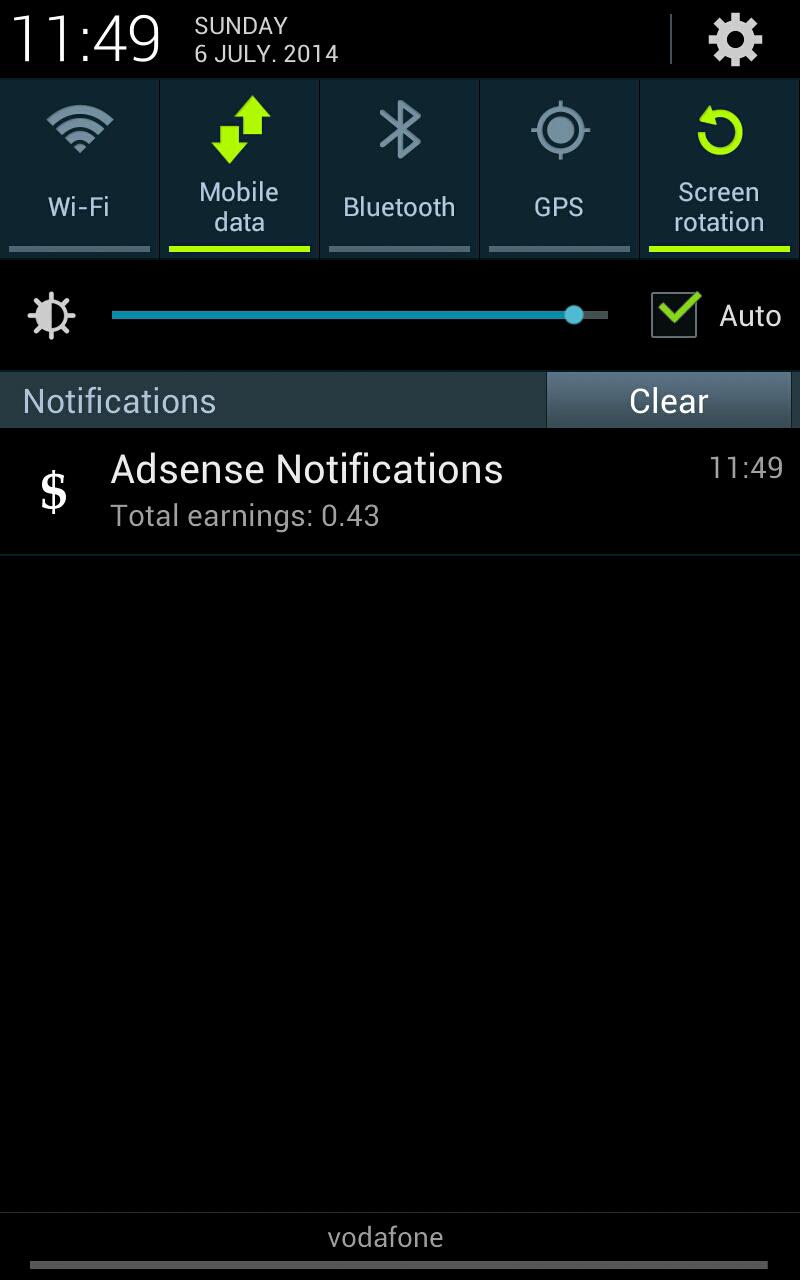 Notifications for Adsense Free