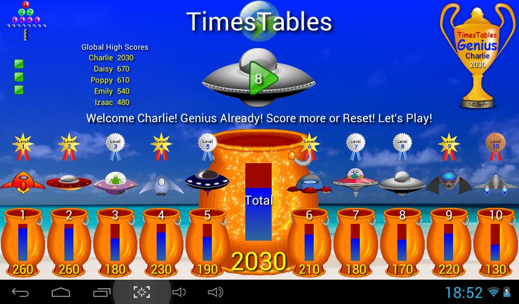 Times Tables (All Levels FREE)