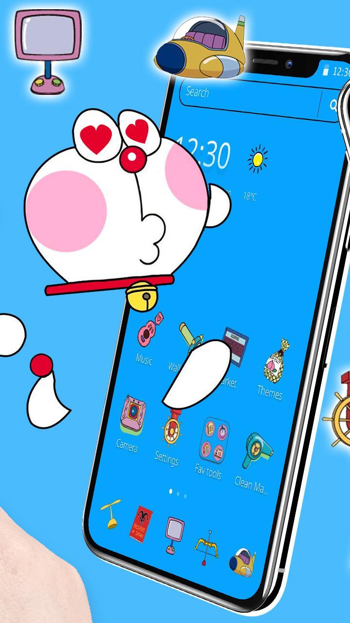 Blue Fat Cat Face Theme