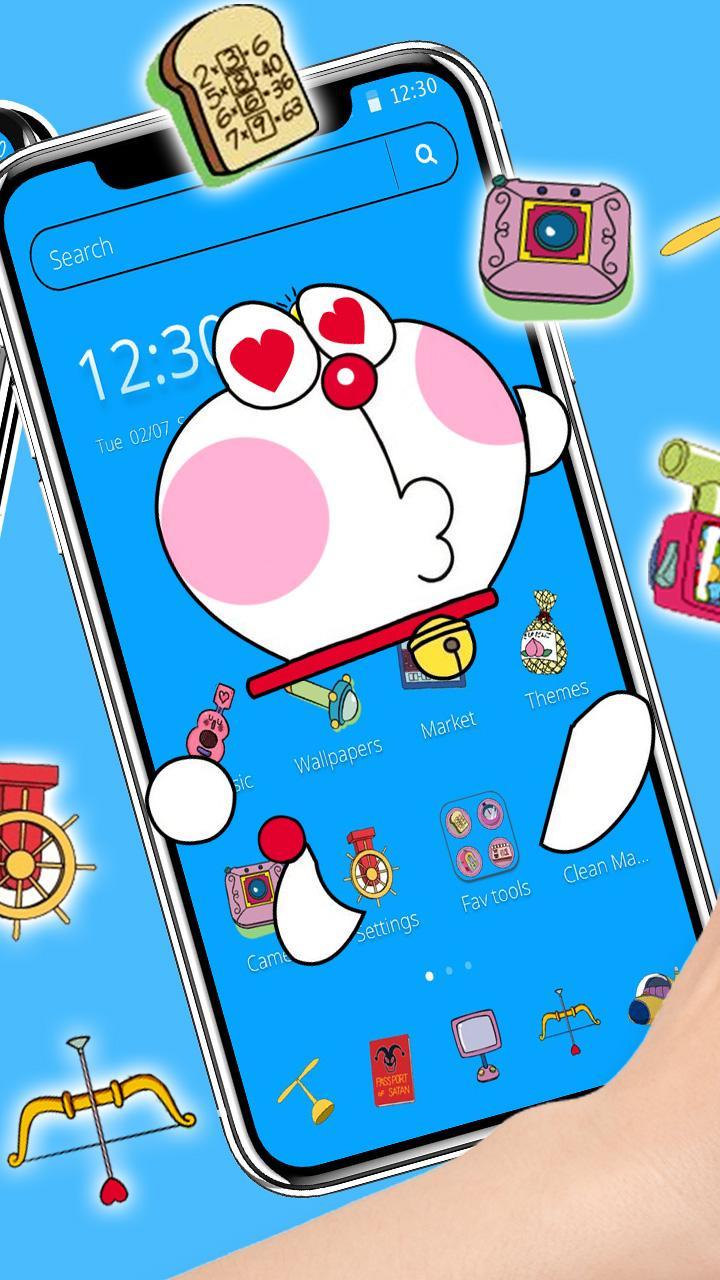 Blue Fat Cat Face Theme