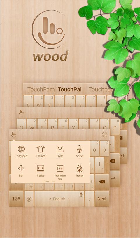 TouchPal Natural Wood Theme