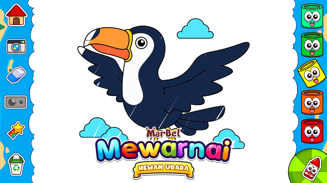 Marbel Mewarnai Hewan Udara
