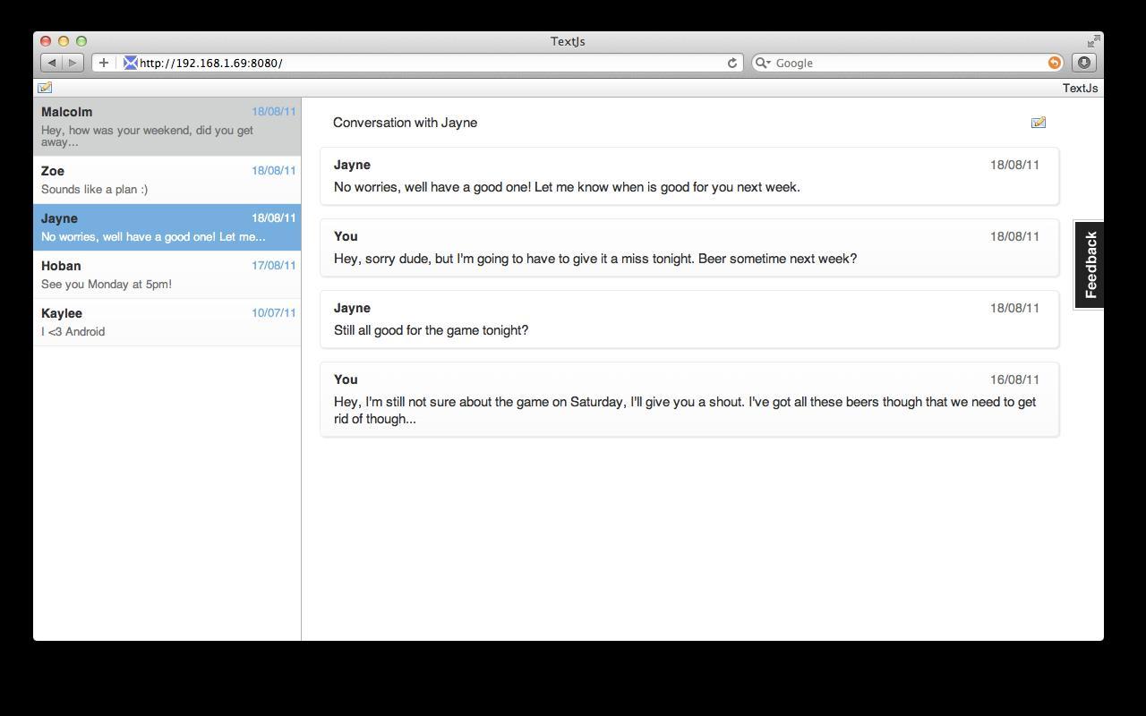 TextJs - SMS From Your Browser