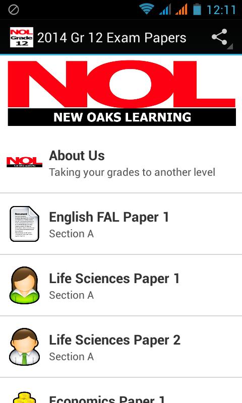 RSA Grade 12 Exam Papers