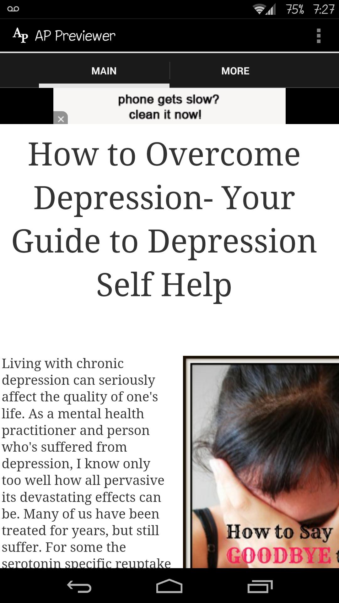 Guide to Depression Self Help
