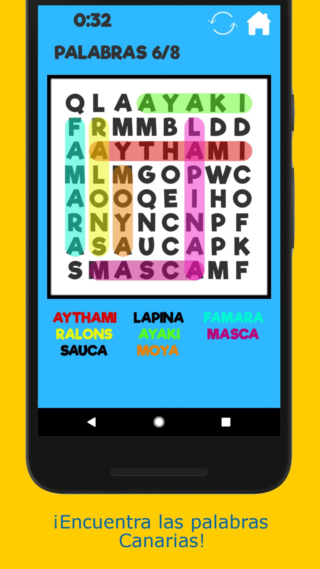 Sopa de Letras Islas Canarias