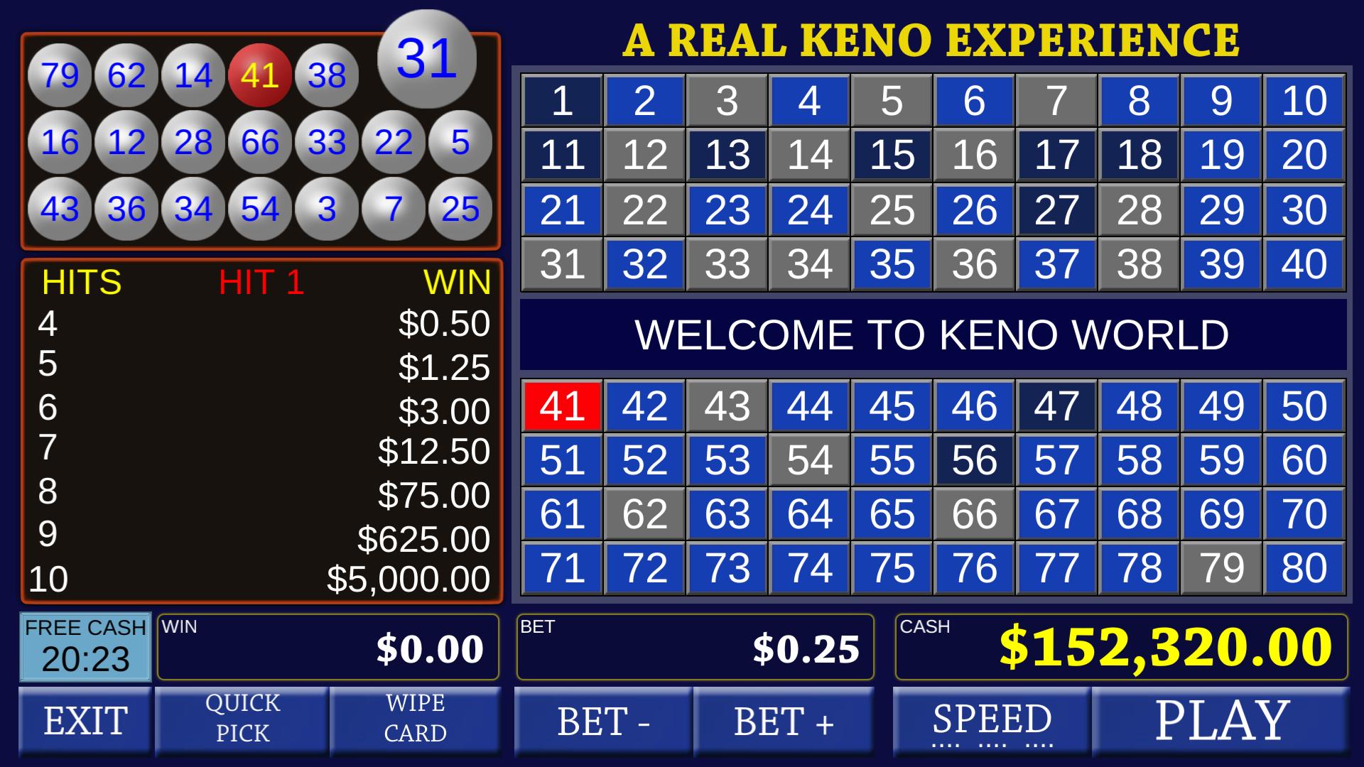 Keno Bonus