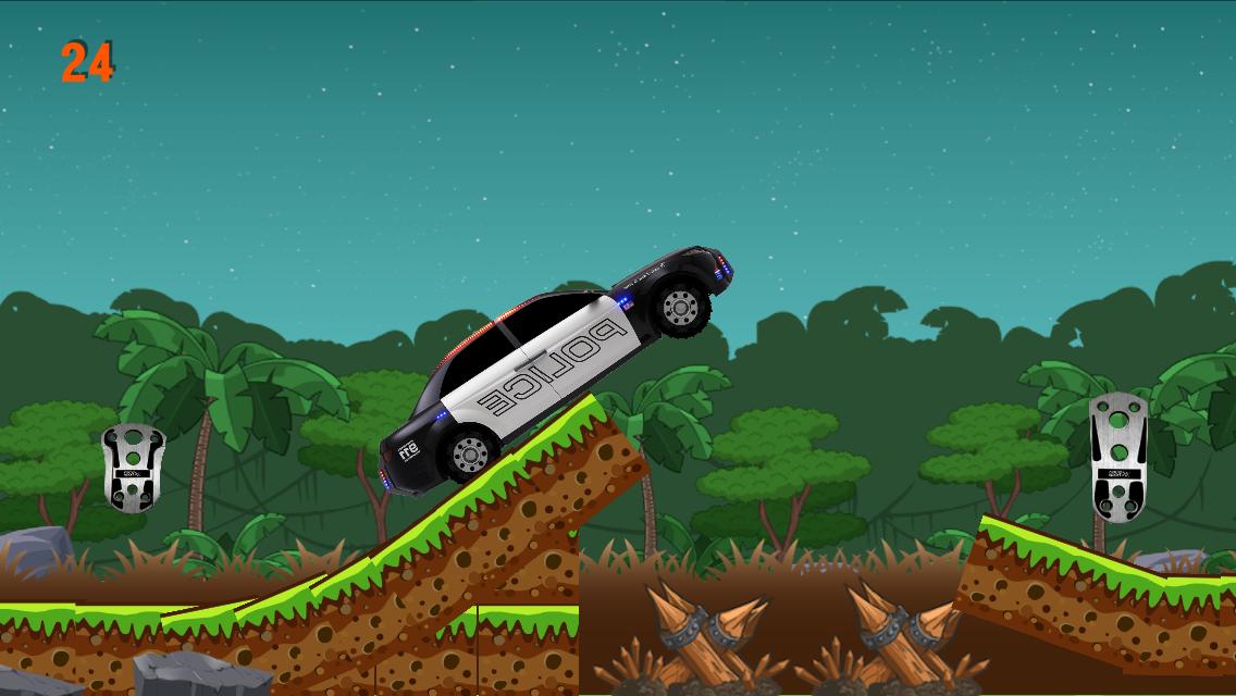 Police Car hill climb Racing