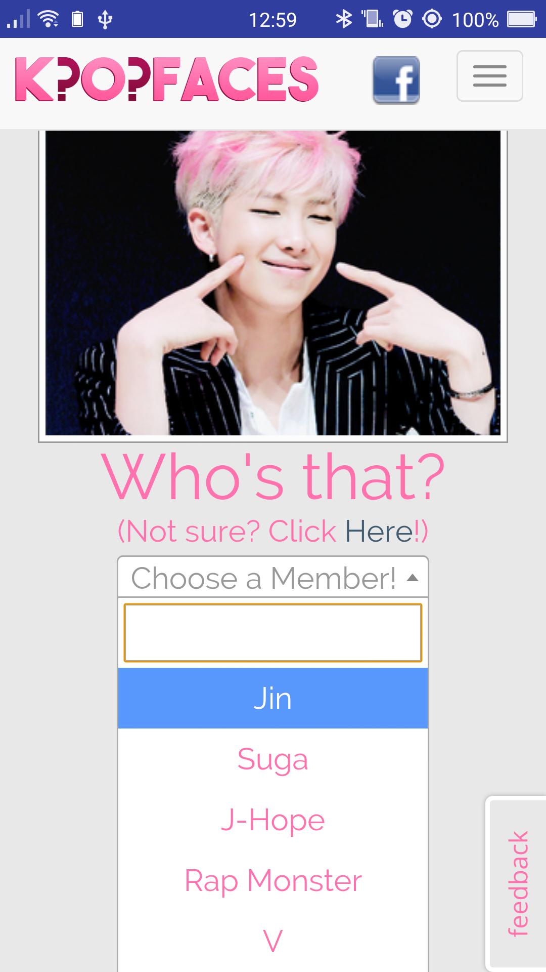 KPopFaces - KPop Quiz