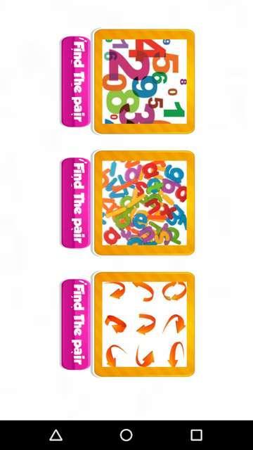 Find The Pair numbers letters arrows