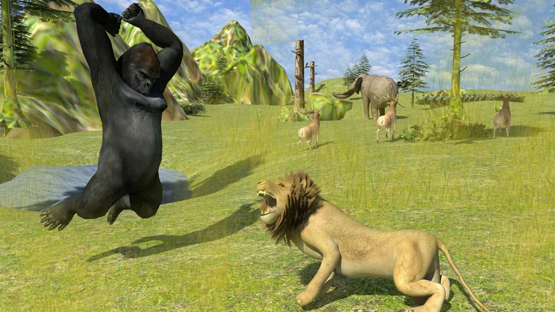Angry Mad gorilla Wild Attack