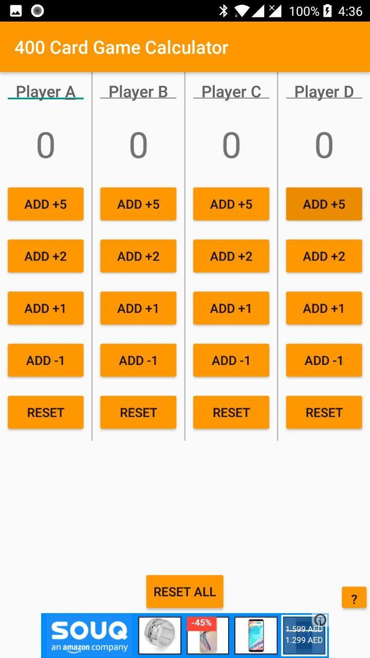400 Card Game Calculator