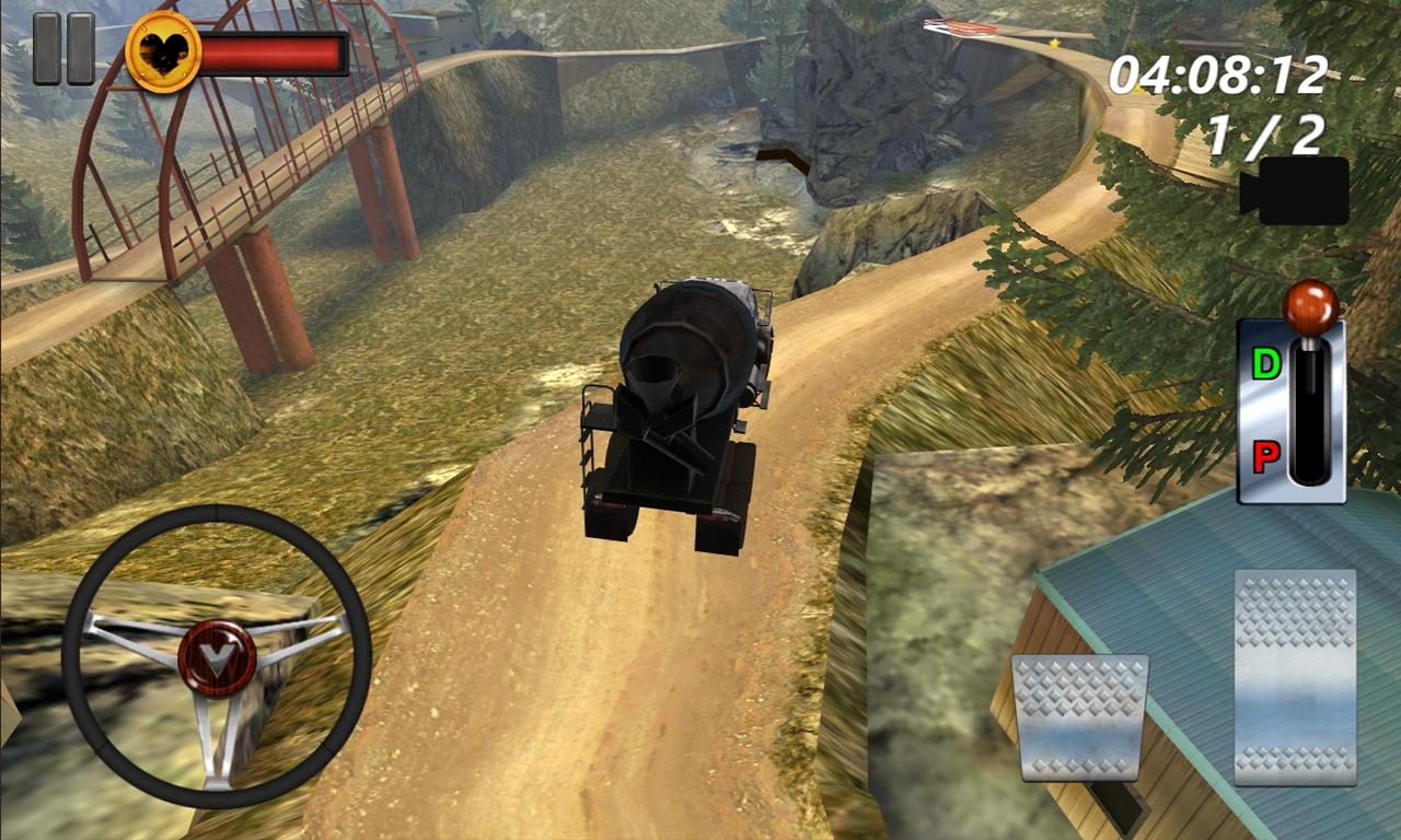 Uphill Cement Truck Driving 3D