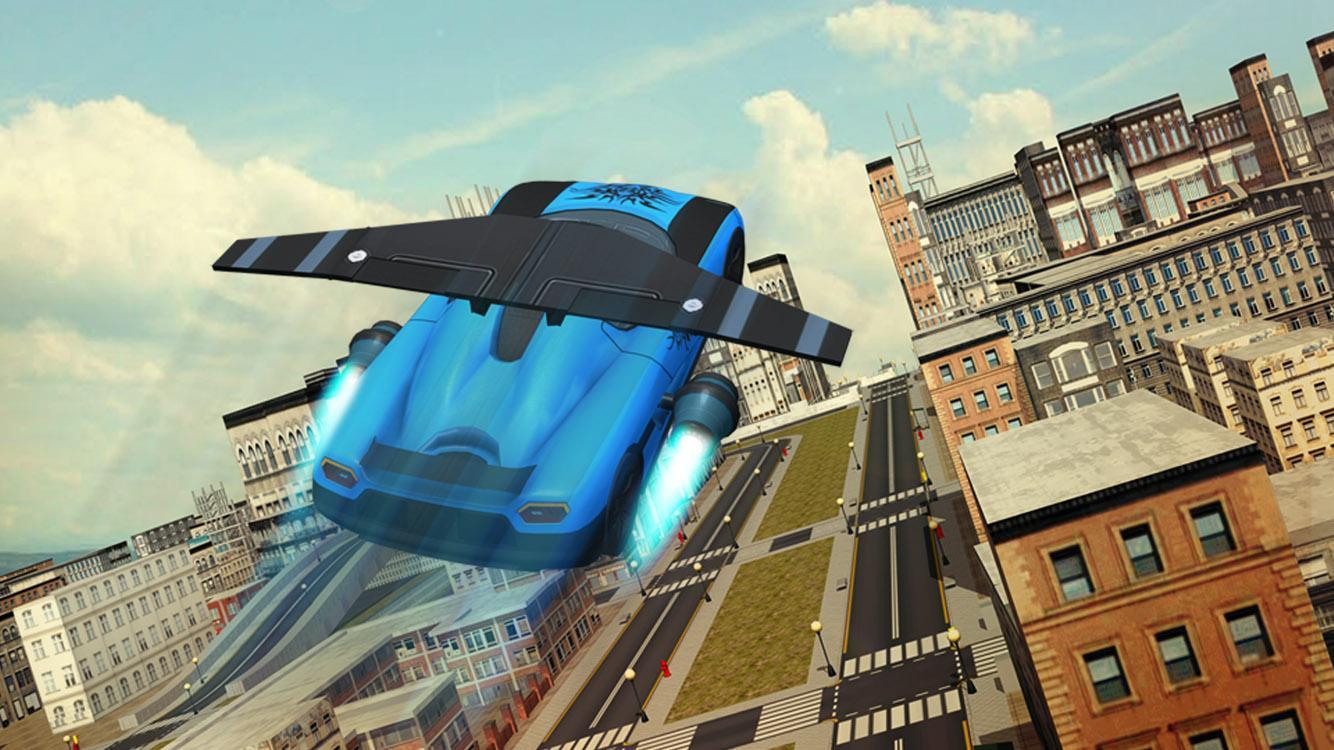 Free Flying Racing Car Driving